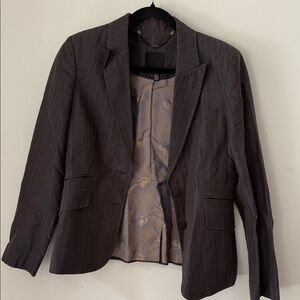 Ted Baker Men's Dark Gray Striped Blazer